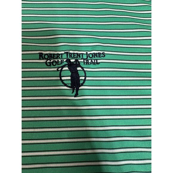 FootJoy FJ Striped Golf Performance Polo Men XL Robert Trent Jones Club Preppy - Picture 8 of 9